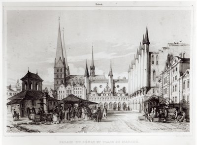 The Senate and Marketplace in Lubeck, Illustration from 